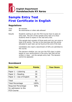 Paper 1 - Handelsschule KV Aarau