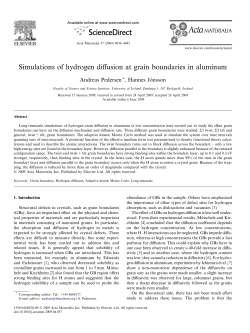 Simulations of hydrogen diffusion at grain boundaries in aluminum