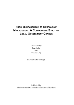 FROM BUREAUCRACY TO RESPONSIVE MANAGEMENT: A