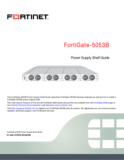 FortiGate-5053B Power Supply Shelf Guide