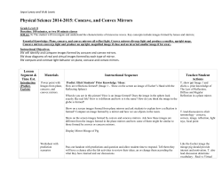 Physical Science 2014-2015: Concave, and Convex Mirrors