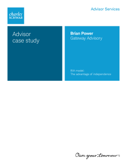 Advisor case study - Schwab Advisor Services