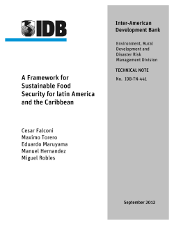 A Framework for Sustainable Food Security for latin America and the