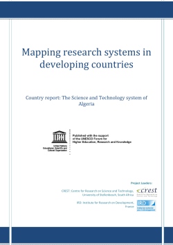 Mapping research systems in developing countries