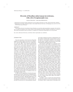 Diversity of Brazilian subterranean invertebrates, with a list of