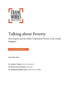 Talking about Poverty - FrameWorks Institute