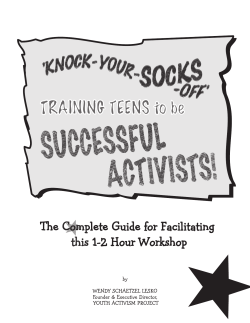 Knock Your Socks Off: Training Teens to Be Successful Activists, by