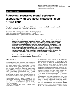 Autosomal recessive retinal dystrophy associated with two