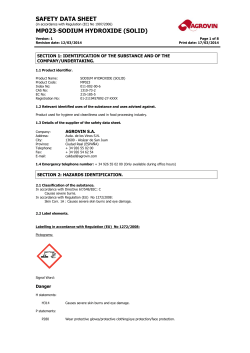 SAFETY DATA SHEET MP023-SODIUM HYDROXIDE (SOLID)
