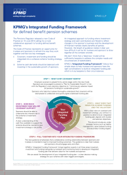 KPMG`s Integrated Funding Framework