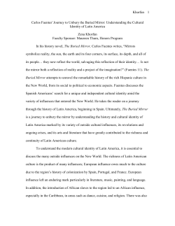 Carlos Fuentes` Journey to Unbury the Buried Mirror: Understanding