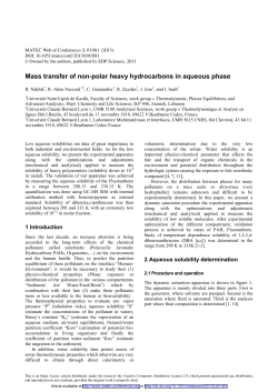 Mass transfer of non-polar heavy hydrocarbons in aqueous phase