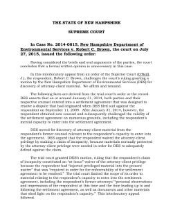 2014-0815, New Hampshire Department of Environmental Services