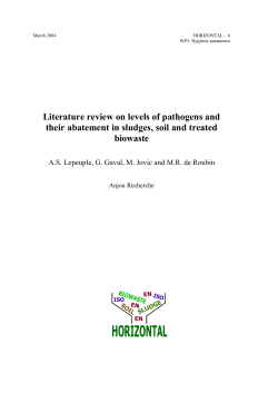 Literature review on levels of pathogens and their abatement in