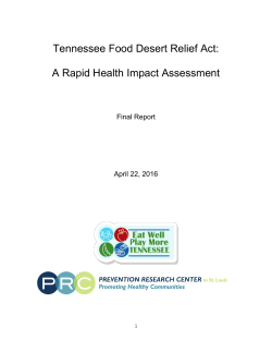 Tennessee Food Desert Relief Act