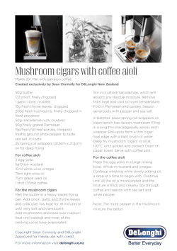 Mushroom cigars with coffee aioli