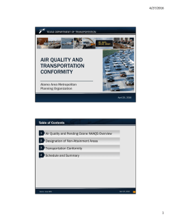 air quality and transportation conformity
