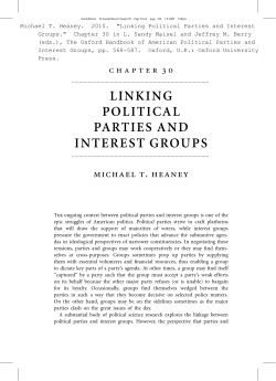 Linking Political Parties and Interest Groups