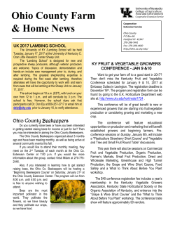 20 Dec 2016 - Ohio County