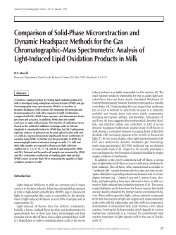 Comparison of Solid-Phase Microextraction and Dynamic