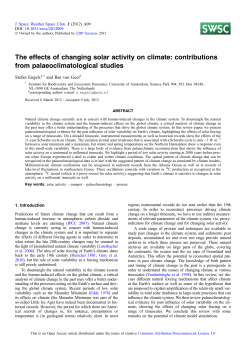 The effects of changing solar activity on climate: contributions from