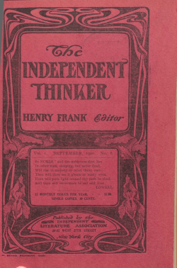 Independent Thinker V1 N8 Sep 1900
