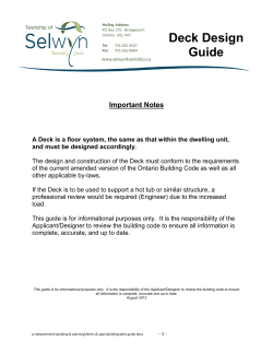 Deck Guide - Selwyn Township