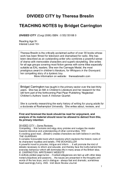 Teaching Notes on Divided City by Theresa Breslin