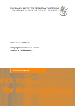 An Index of Fiscal Democracy - Max-Planck