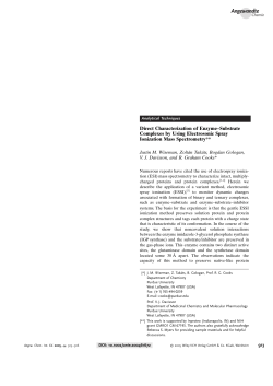 Direct Characterization of Enzyme-Substrate Complexes by Using