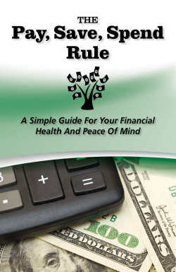 Pay, Save, Spend Rule - Consumer Credit of Minnesota