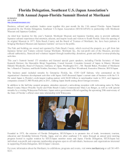 11th Annual Japan-Florida Summit Hosted at Morikami