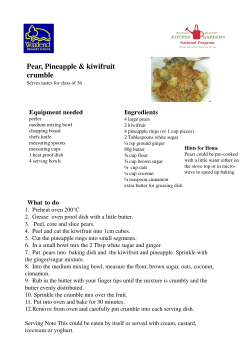 Pear, Pineapple and kiwifruit crumble.pub