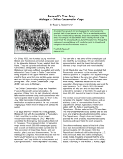 Roosevelt`s Tree Army Michigan`s Civilian Conservation Corps