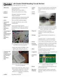 Print &rsaquo; 6th Grade STAAR Reading Vocab Review