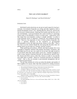 The Location Market - George Mason Law Review