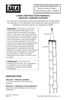 user instruction manual rescue ladder system