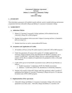 Guaranteed Admission Agreement between Dabney S. Lancaster