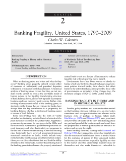 Banking Fragility, United States, 1790-2009