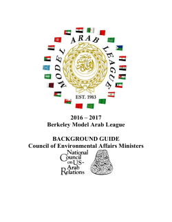 2016 &ndash; 2017 Berkeley Model Arab League BACKGROUND