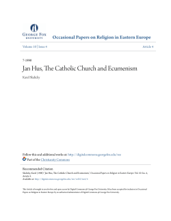 Jan Hus, The Catholic Church and Ecumenism