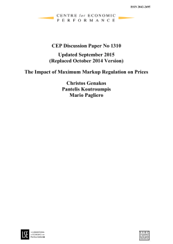 The Impact of Maximum Markup Regulation on Prices