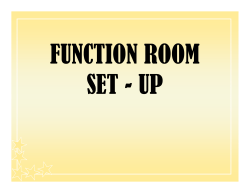 2. Function Room Set-up Training