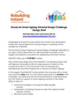 the Homes for Smart Ageing Universal Design Challenge Design
