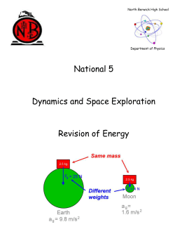 National 5 Dynamics and Space Exploration Revision of Energy
