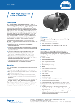 HIEX High-Expansion Foam Generators