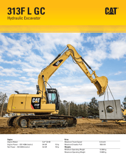 313F L GC Hydraulic Excavator Specifications