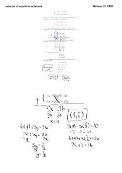 10/12 Systems of Equations: elimination