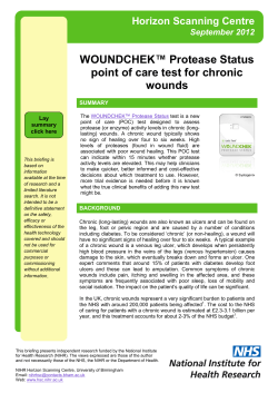 WOUNDCHEK™ Protease Status point of care test for chronic wounds