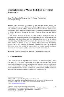 Characteristics of Water Pollution in Typical Reservoirs